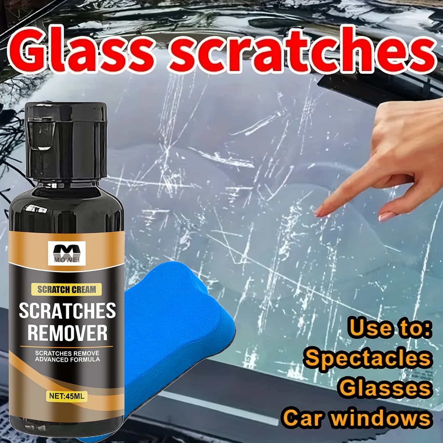 Anti-scratch wax for glasses: scratch-resistant cream and fast-acting restoration for glasses, swim glasses, glasses