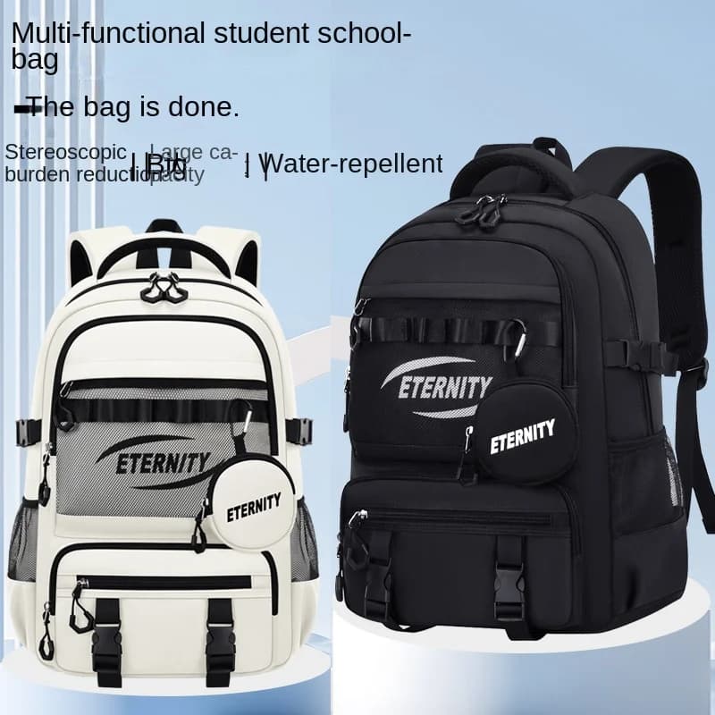 Lightweight Waterproof Kids School Backpack for Boys School Bag Grade 3-6 Large Capacity Casual Travel Shoulder Bag for Students