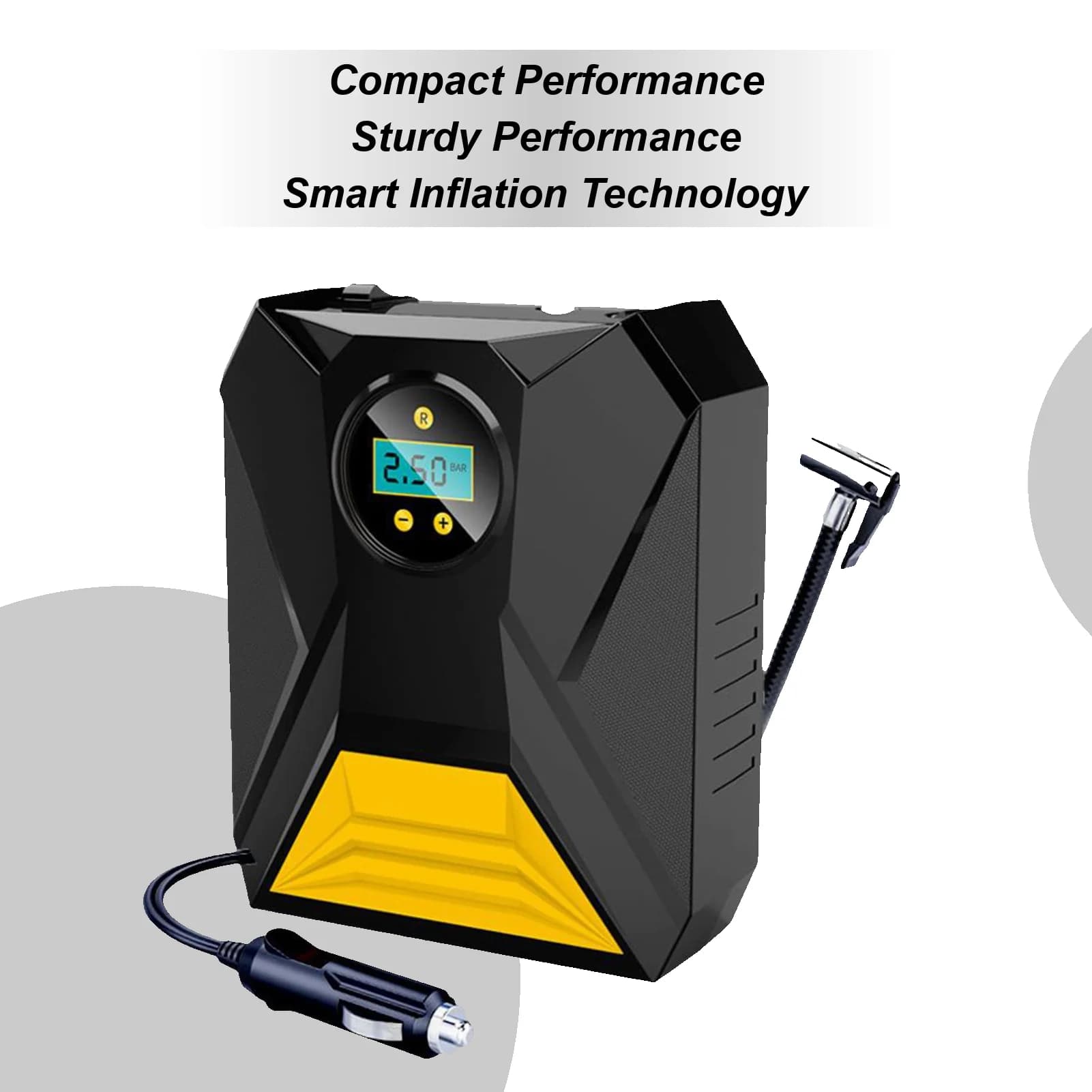 Compressore d'aria Pompa d'aria senza fili 12v Display digitale elettrico Manometro senza fili per camion Auto Moto Bici Bicicletta