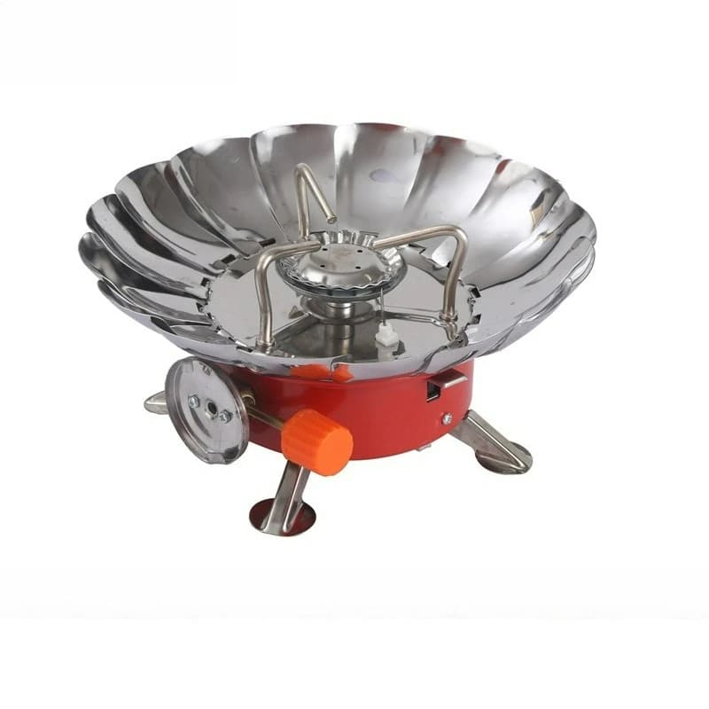 Stufa a cartuccia Lotus 2800W Mini portatile con parabrezza per stufa a cartuccia antivento da campeggio esterna domestica Tipo compatto
