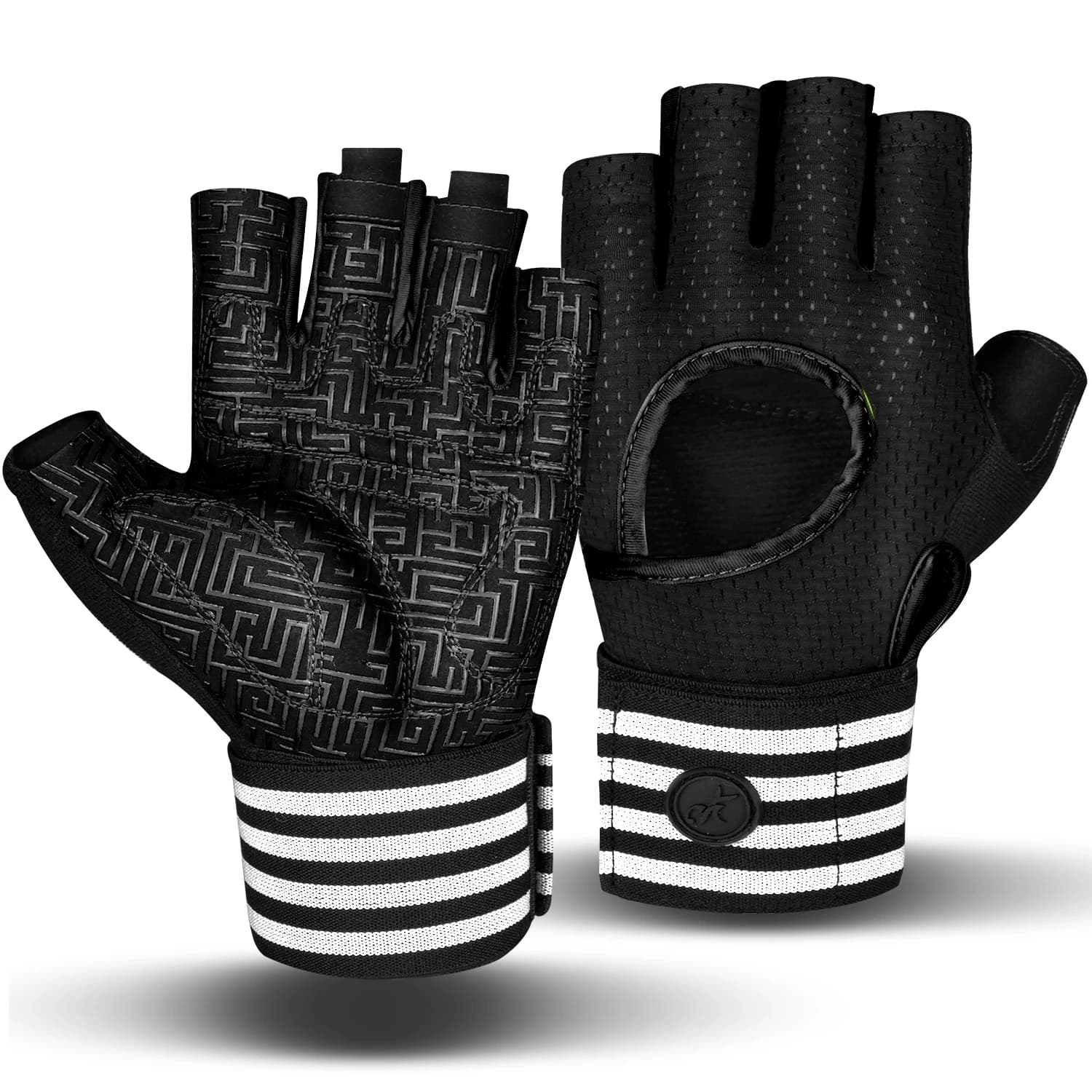 MOREOK Training Gloves Pull-up Palm Silicone Anti-Slip Weight Lift Power Training Wrist Guard Fitness gymnastic Fan Gloves