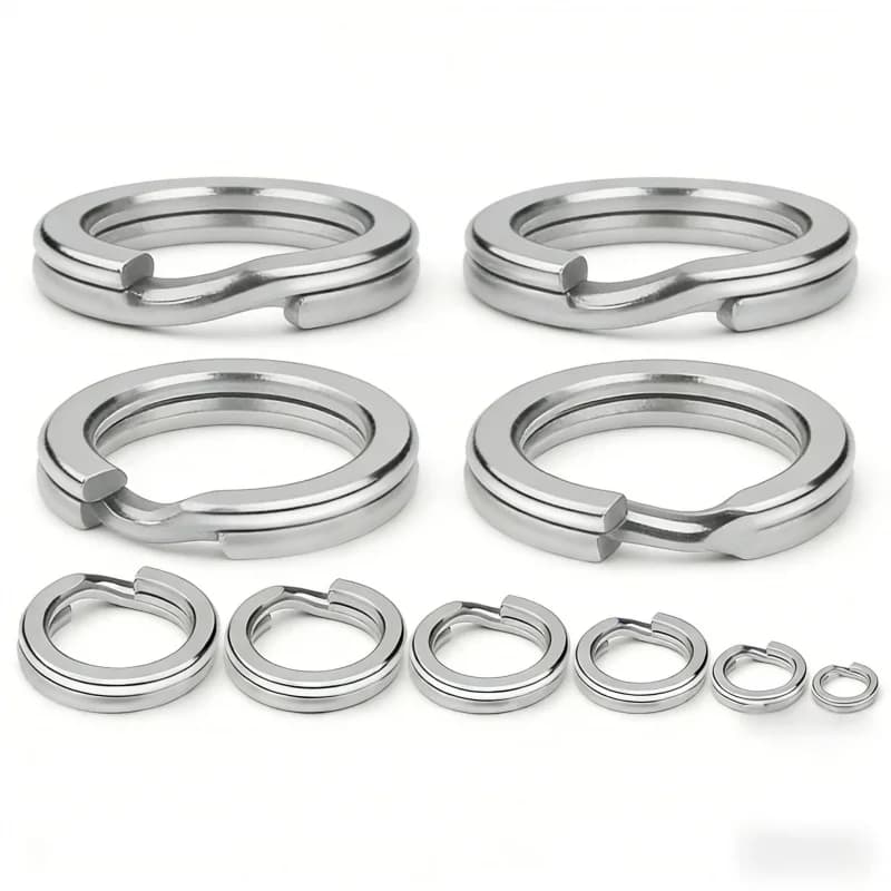 Stainless Steel Fishing Accessory, Double Reinforced Ring, Custom bait connector, 100 Pieces
