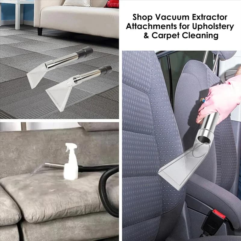 A65Z Attacco per aspirapolvere per la pulizia dei tappeti e dettagli interni ed auto Kit estrattore Ripclean in metallo + 3 adattatori per aspirapolvere