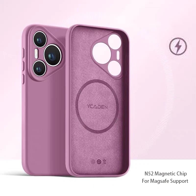 Custodia in silicone liquido magnetica con ricarica wireless per XIAOMI POCO F8 F7 Ultra F6 F5 Pro, morbida al tatto, con protezione per l'obiettivo