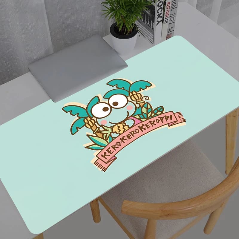 Tappetino per mouse professionale per giocatori di e-sport, tappetino per mouse da scrivania in gomma per tastiera da gioco Keroppi Sanrio per PC, 800X300