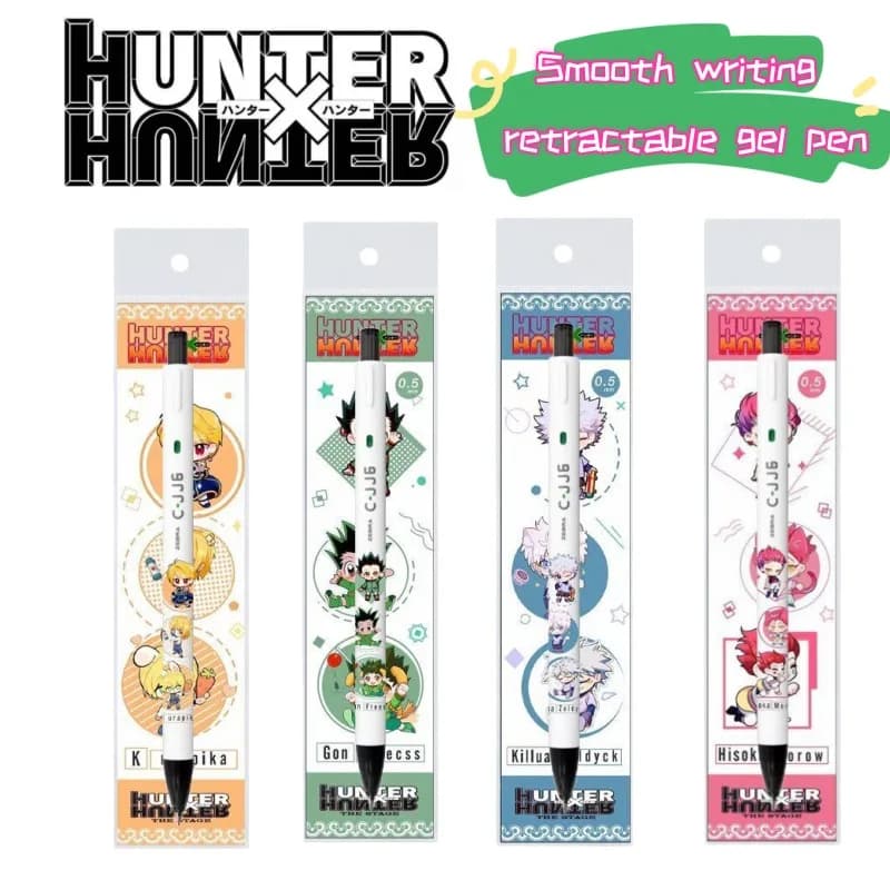 Nuovo Hunter Hunter Kurapika Hisoka Gon Freecss Creativo Cartoon Presse Penna Gel Studente FAI DA TE Esame Pennello Nero Liscio Penna Universale