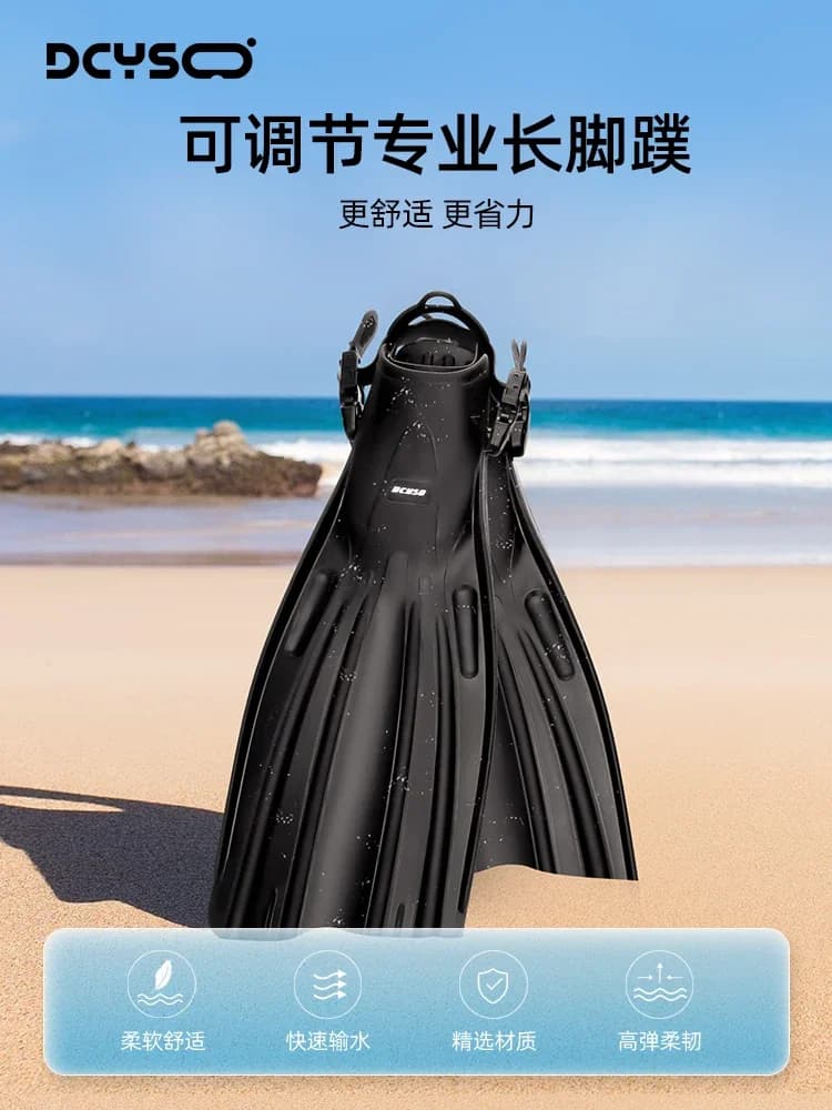 Training fins equipment for male and female scuba diving for adults with palm frog for snorkeling