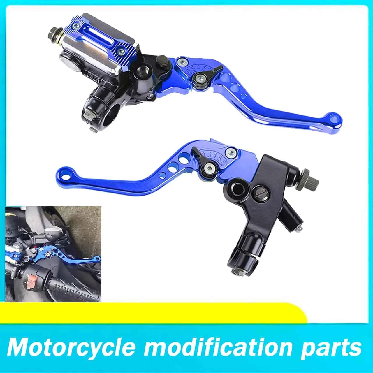 CNC One Pair 7/8" 22mm Universal motorcycle brake pump Lever Cable Clutch Reservoir For Scooter Sport Dirt Bike