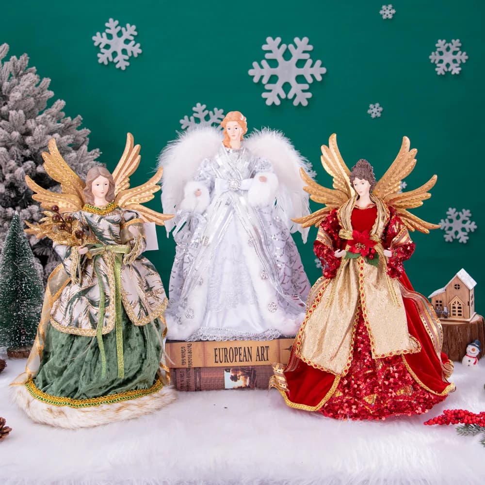 Statuetta di Angelo con Ali, Decorazioni Natalizie Artigianali, Ornamenti per la Casa, Regalo Festivo di Compleanno per Bambini, Decorazioni 2026