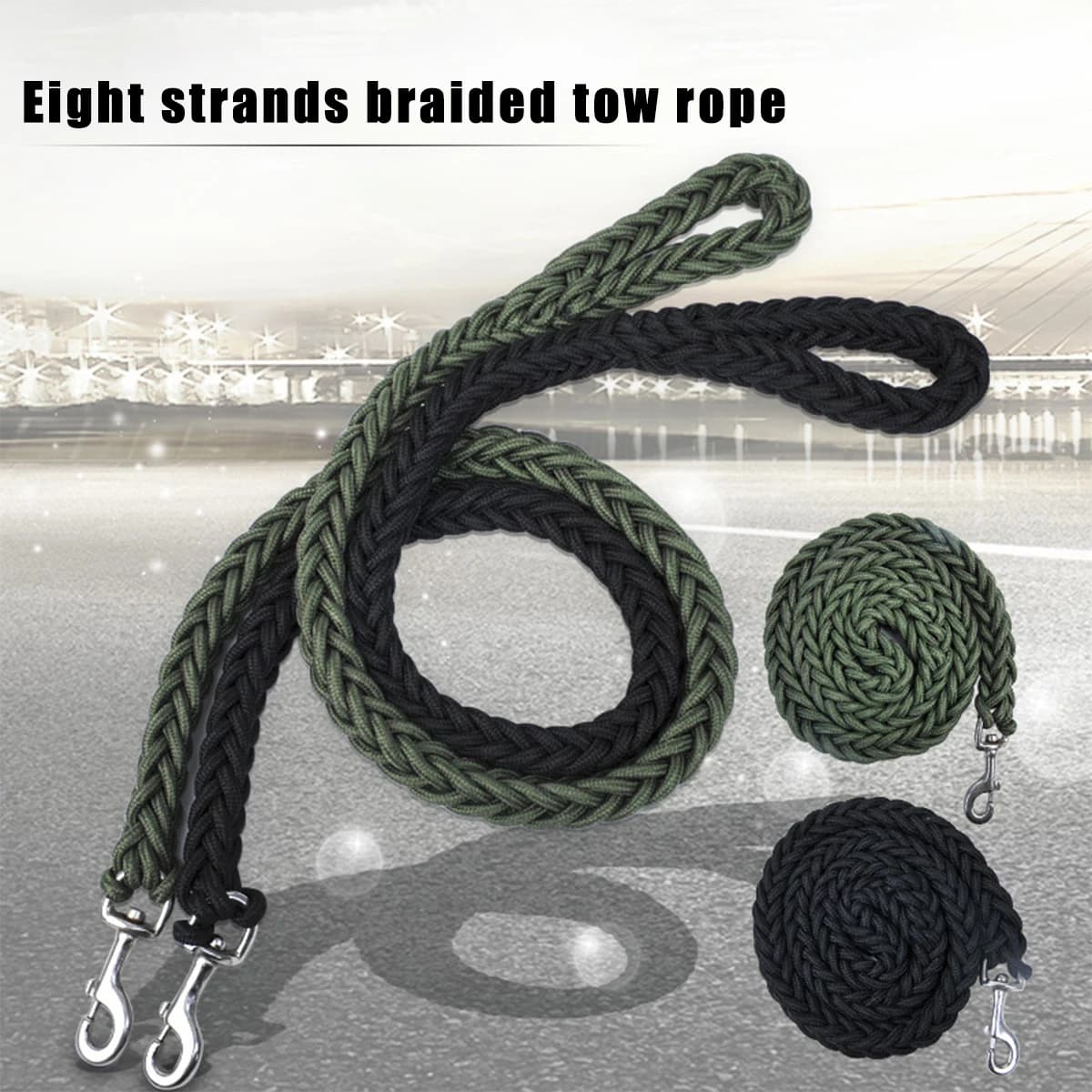 Heavy Duty Braided Dog Leash Strong Nylon Woven Pet Walking Lead for Medium Large Dogs Training Dog Rope