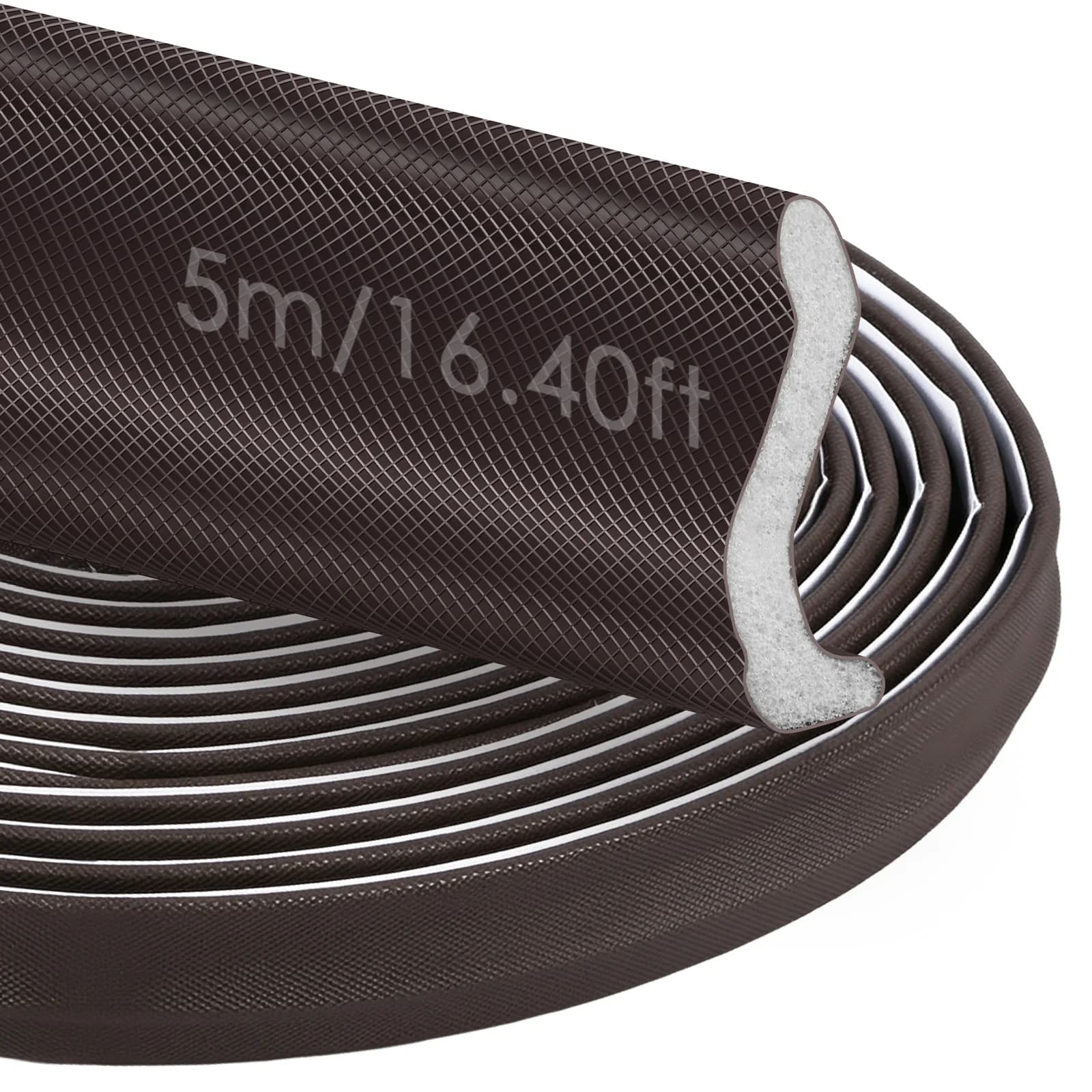 Window Door Seal Strip 5 m Self Adhesive Door Weather Stripping Windproof and Soundproof for Home Window Cabinet Air Conditioner