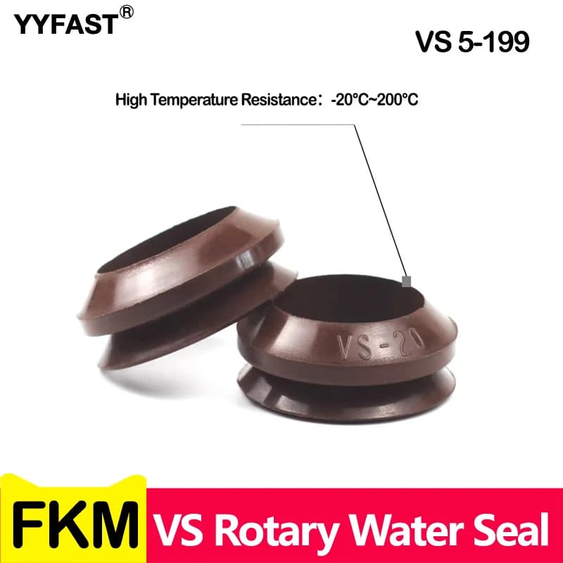 Viton,Fluororubber VS20-VS22-VS25-VS100 VS140 Type O Ring Sealing Gasket Cuff FKM(Fluororubber) Rubber Rotary Water Shaft Seal