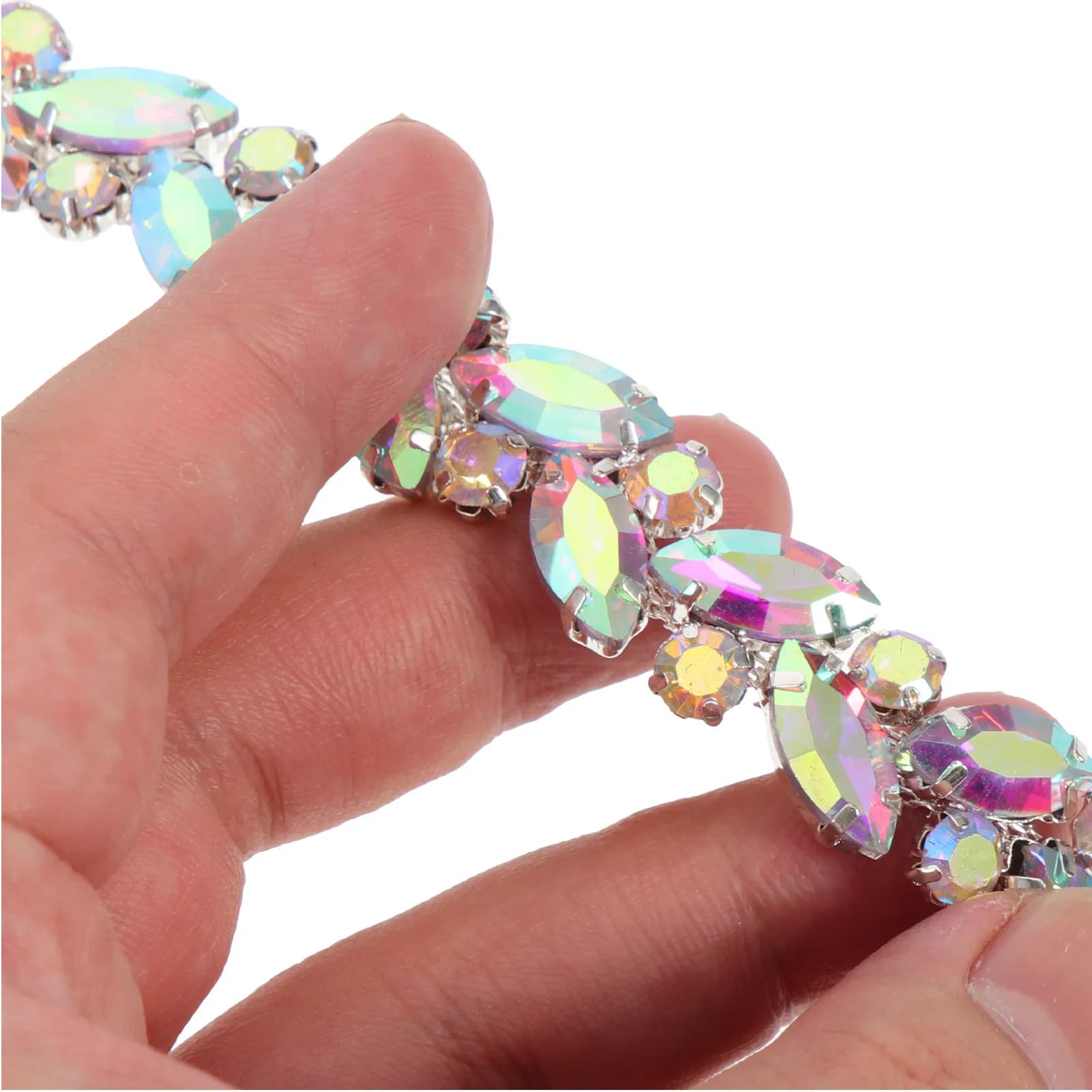 Catena di Strass in Cristallo Premium per Decorazioni Fai-da-Te, Cucito, Abbigliamento, Arredamento, Veli da Sposa, Borse, Torte, Candele, Vasi