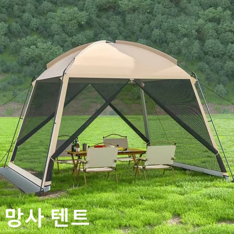 Tenda da campeggio impermeabile per tenda parasole in rete anti-zanzara da 330 * 330 * 240 cm per 6-8 persone Casa da picnic per feste all'aperto