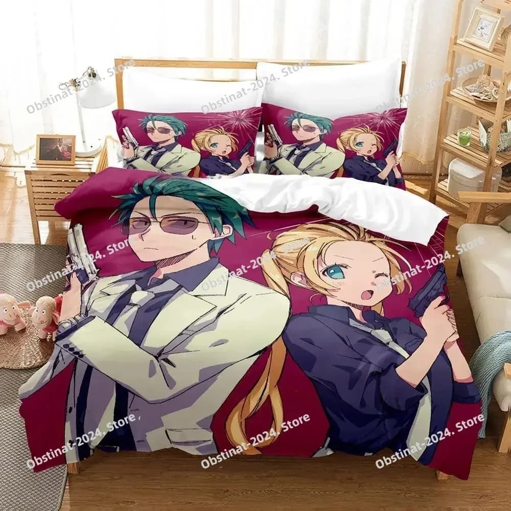 Kawaii Grils Blend S Set biancheria da letto Stampato singolo Piumino Trapunta Copripiumino Federa Set da 3 pezzi Bambini Taglia adulto
