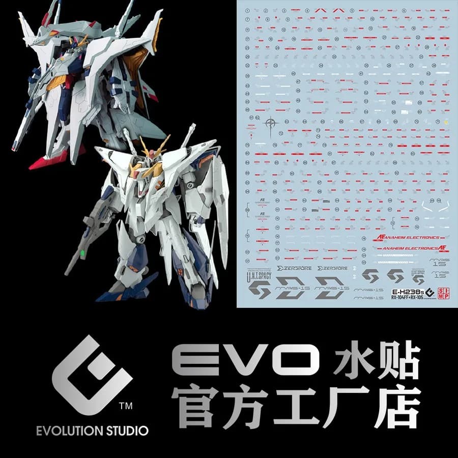 EVO Waterslide Decals For 1/144 HG Xi VS Penelope Model Kit, Hathaway's Flash Hobby Marking Stickers Detail Up Accessories