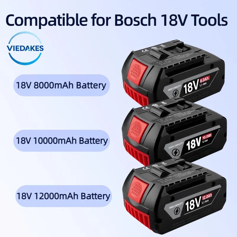Batteria di ricambio 18V 8000mAh 🔋 per strumenti di sistema professionali Bosch 18V 🔥 18650Li Bat618 Gba18v80 18650 Cella ad alta capacità ✅