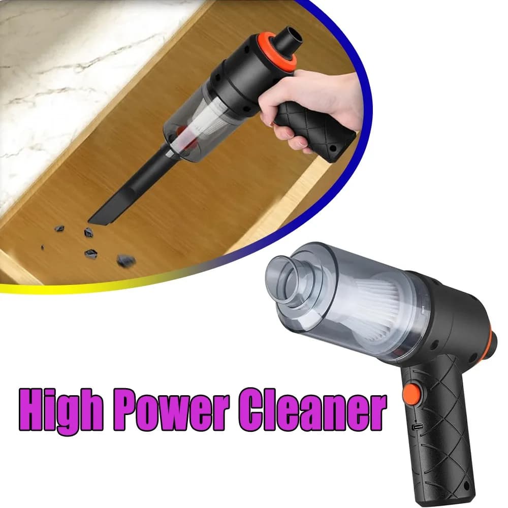 12V Wireless Auto Portable Vacuum Cleaner, Powerful Suction, High Power Cleaning Tool for Interior Cars