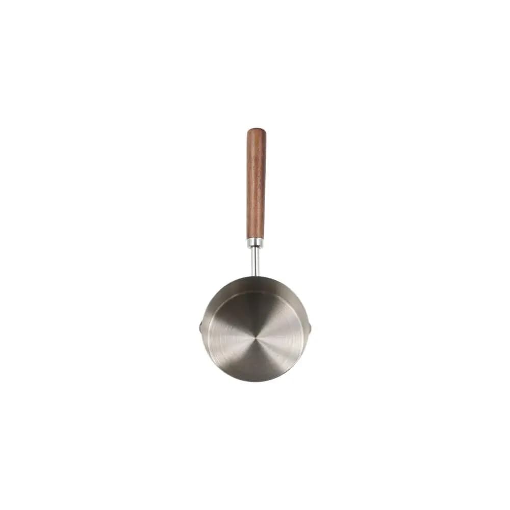 Mini Pan Wooden Handle Milk pan Stainless steel 304 with scale Oil pot In-depth Beccuccio Small chocolate sauce pan