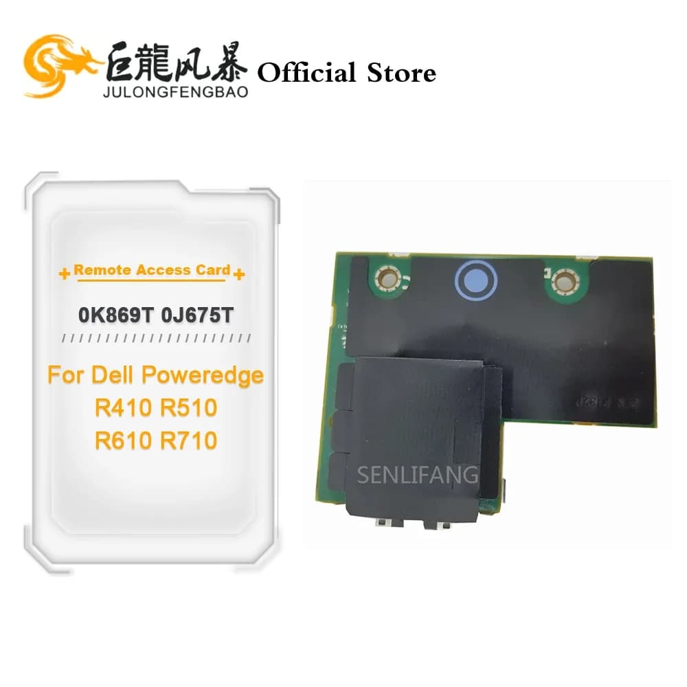 Utilizzato per Dell Poweredge R410 R510 R610 R710 J675T 0K869T Accesso remoto IDRAC6 DRAC Enterprise Scheda di gestione remota