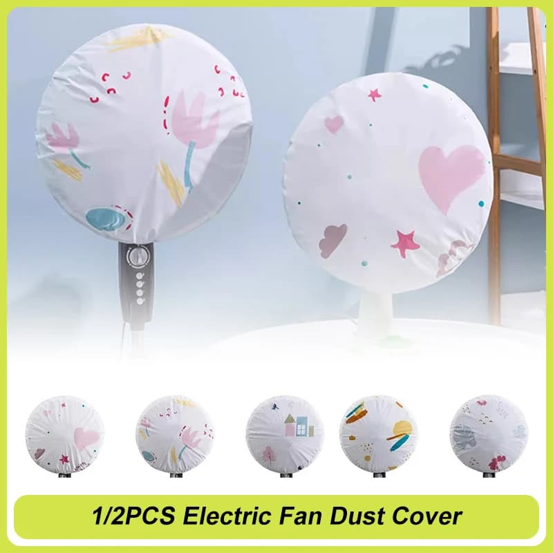1/2PCS Ventilatore Elettrico Copertura Antipolvere Per Uso Domestico Antipolvere E Impermeabile Ventilatore Da Pavimento Tridimensionale Stoccaggio Tridimensionale