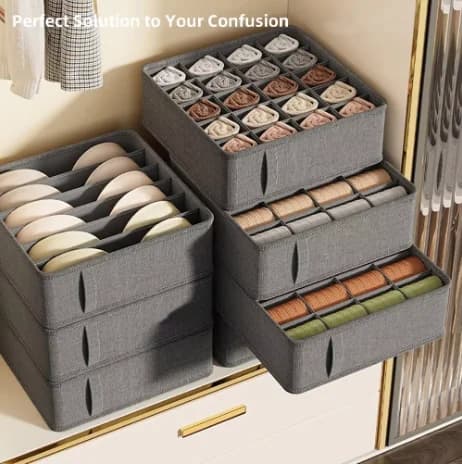 Underwear Storage Box Household Underwear Socks Clothes Storage Box Portable Tool Drawer Wardrobe Separation Box