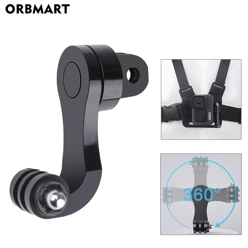 360 ° Adattatore staffa verticale per GoPro Hero 11 10 9 Yi DJI SJCAM Casco moto Supporto per supporto per mentoniera Accessori per fotocamera
