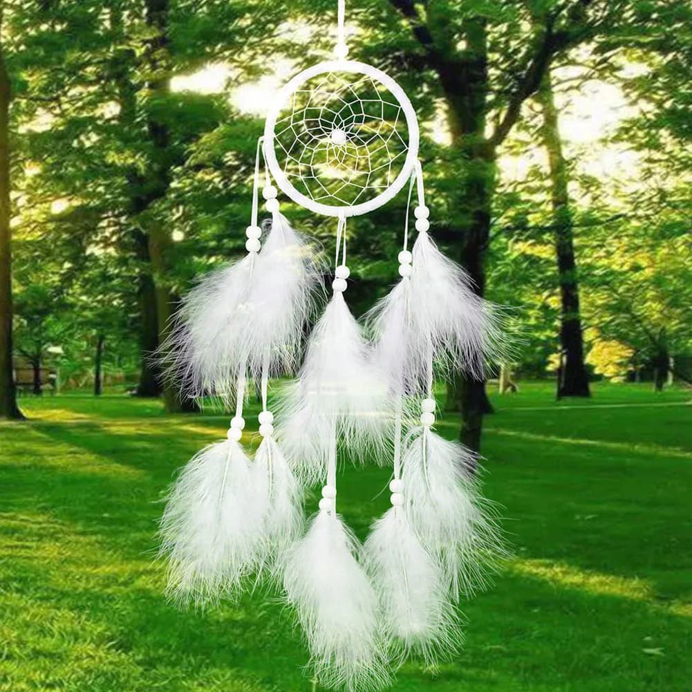 Dream Catcher Room Decor Hand-woven Feather Weaving Catching Up The Dream Feather Hanging Decoration for Home Office Car
