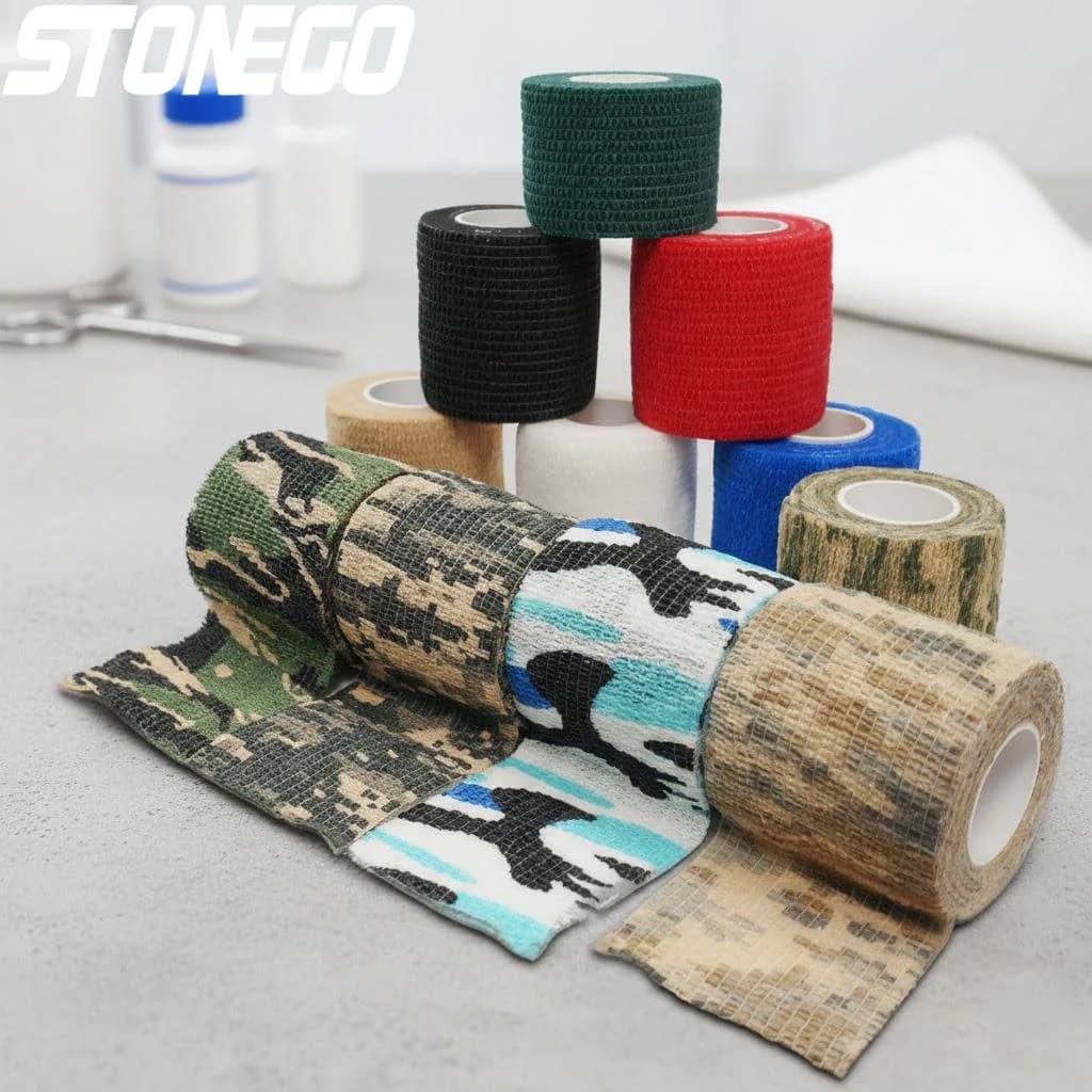 Fascia Elastica Mimetica Impermeabile per Supporto Caviglia e Dita, per Caccia e Pronto Soccorso, Camo Stealth