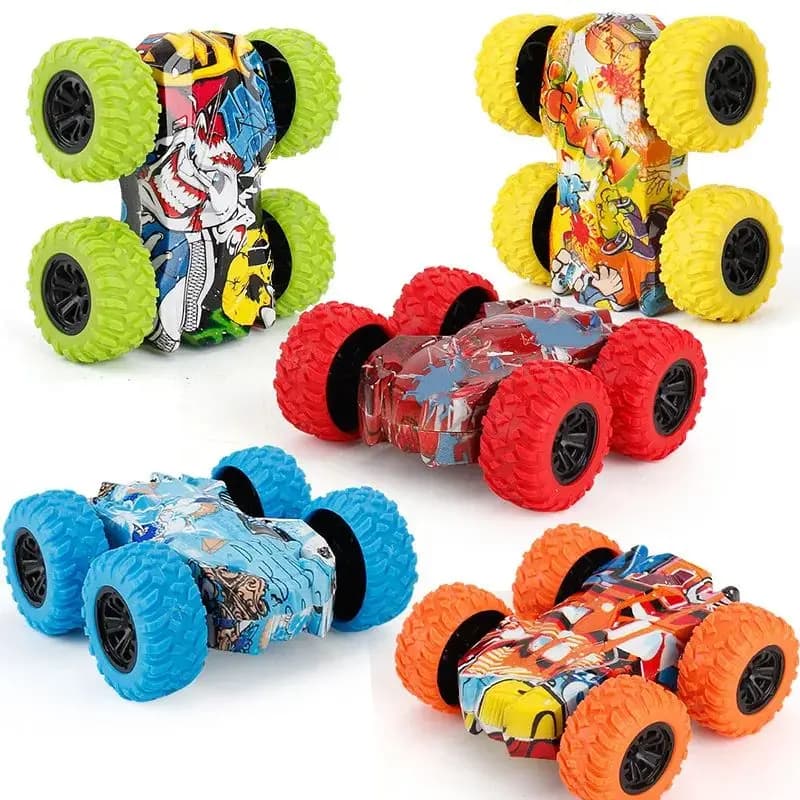 Car toy for kids fun car two-sided safety inertial anti-collision anti-fall model children slide off-road