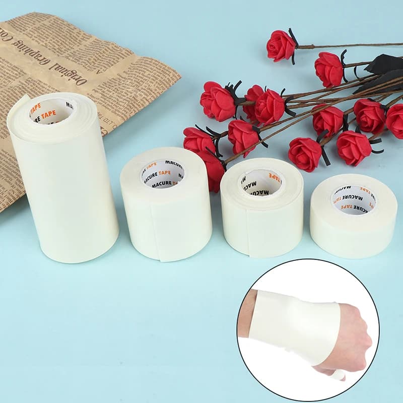 ● 1 rotolo di spugna beige nastro adesivo premium sport legatura fisio muscolare 25/40/100mm benda elastica supporto per lesioni da sforzo