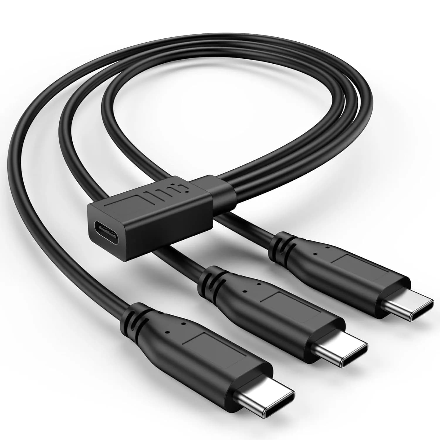 Cavo splitter multiporta USB-C da femmina a 1/2/3 connettori USB-C maschio, cavo di alimentazione per ricarica 3A (solo per ricarica, non per sincronizzazione dati)