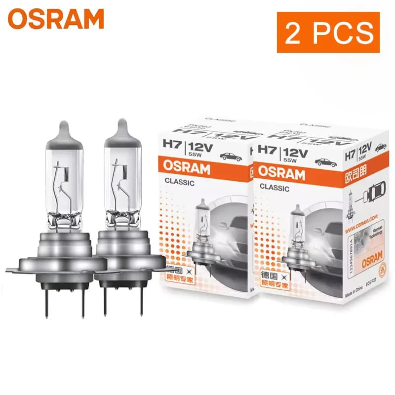 OSRAM 2 pz H1 H3 H4 H7 3200K 12V linea originale luci gialle faro fendinebbia Auto OEM lampadina alogena lampada automatica Made In China