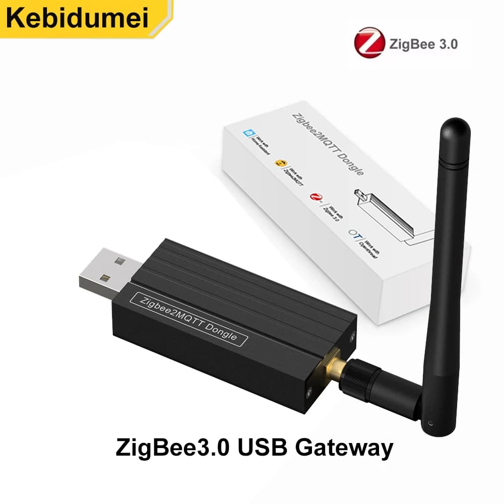 ZigBee 3.0 Dongle USB Gateway Hub Universal ZigBee Gateway with antenna Compatible with Home Assistant OpenHAB ZigBee2 MQ
