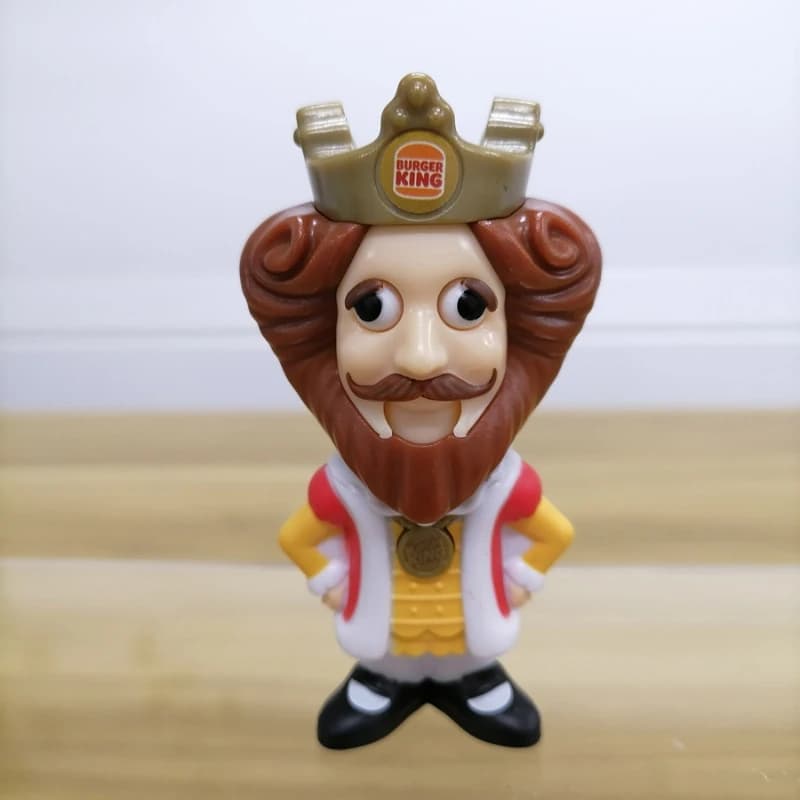 Hamburger genuini King Figures piccola figurina bocca occhi modello mobile giocattolo casa da gioco bambole regali per bambini