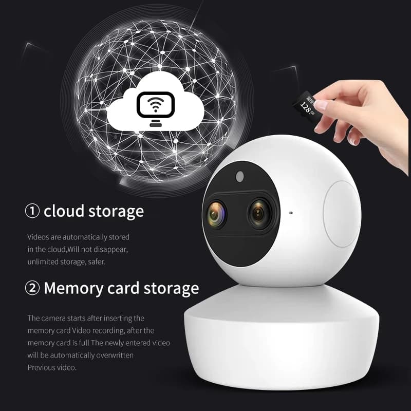 2mp 1080p Yoosee APP Dual Lens Full Color Wireless PTZ IP Dome Camera AI Rilevazione umanoide Sicurezza domestica CCTV Baby Monitor
