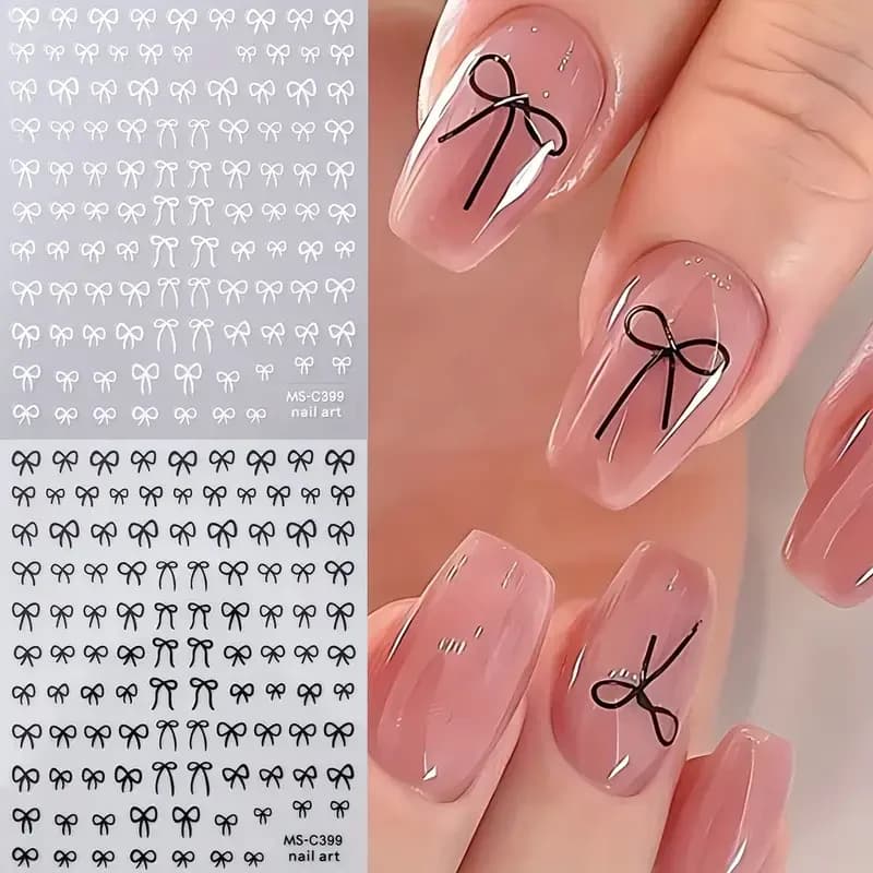 Adesivo per unghie 3D con fiocco piccolo Bowknot Y2K Adesivo per unghie MIni Kawaii Decalcomanie adesive giapponesi Decorazioni per manicure per unghie fai da te