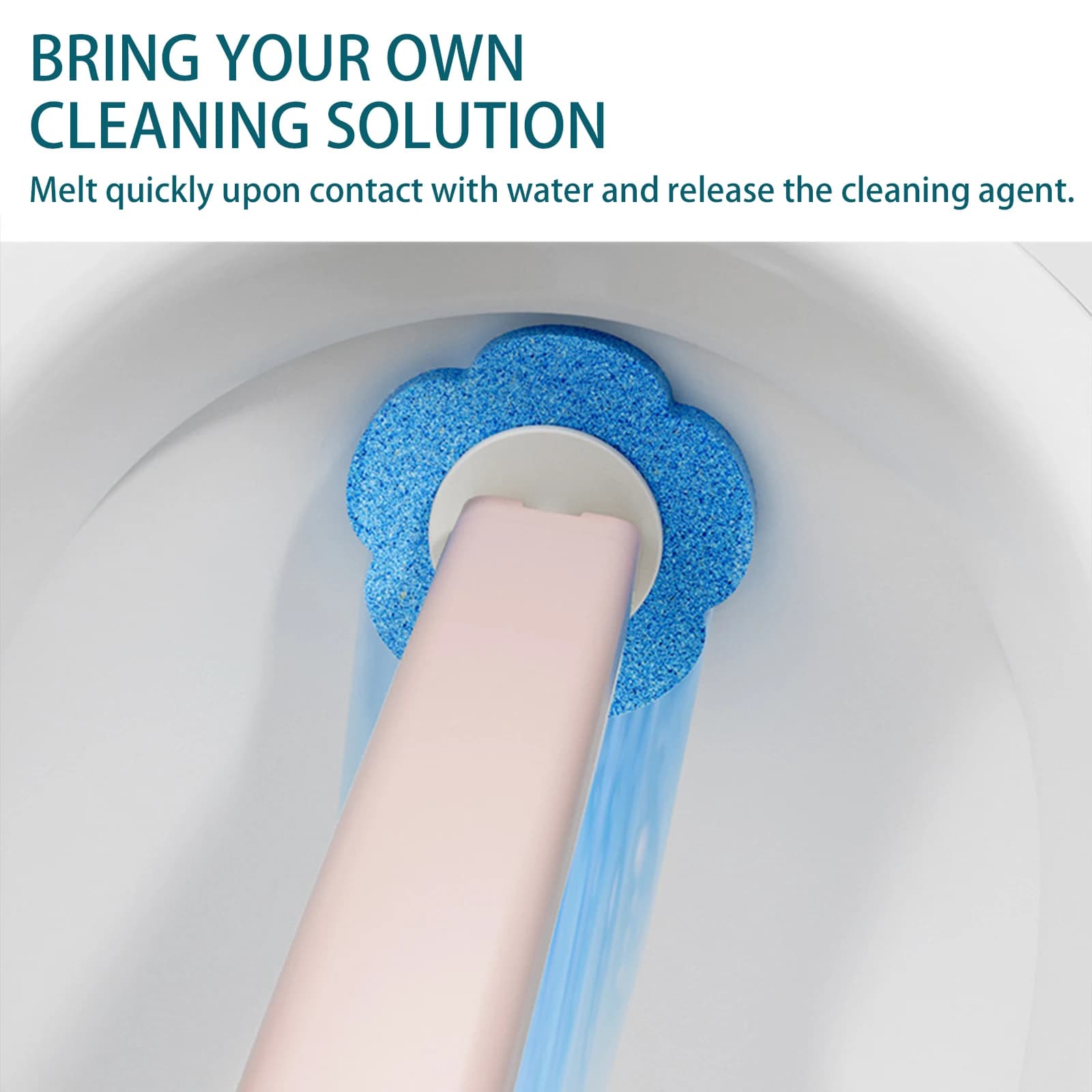 Wall Mounted Toilet Brush with 36 Refill Heads and Holder Bathroom Toilet Bowl Cleaner Wand with Long Handle for Deep Cleansing