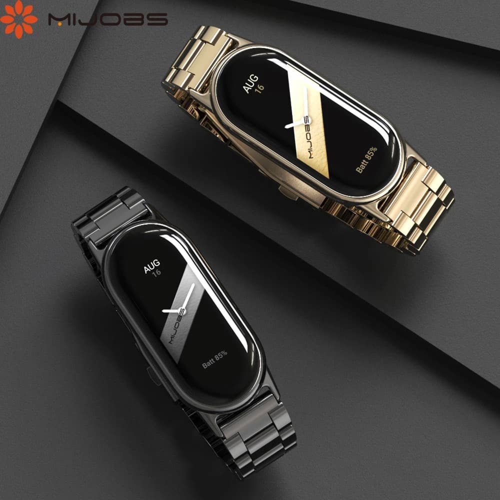 Cinturino per Mi Band 10 9 8 Bracciale in metallo per Xiaomi Smart Band 9 Cinturino in acciaio inossidabile per Mi Band 8 9 Accessori