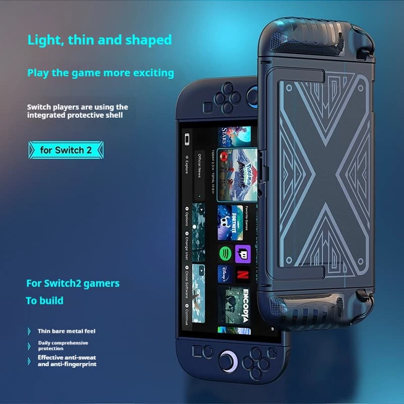 Kit custodia protettiva Switch 2 Cover in TPU trasparente Antigraffio Assorbimento degli urti Impugnatura ergonomica Design Elettronica di consumo