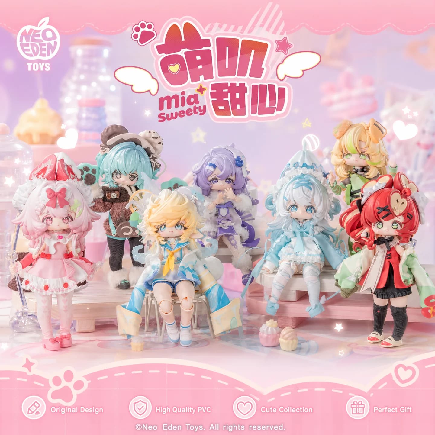 NEO EDEN TOYS Michi Sweet Series MJD 1/12 Scale Articulated Blind Box Mystery Caja Figure Collectible Desk Decor Birthday Gift