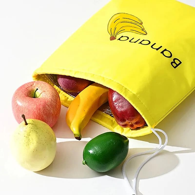 Borsa portaoggetti per frutta e verdura, isolata, antiurto, per conservazione fresca, con coulisse, per lattuga, banana, organizer per preservare