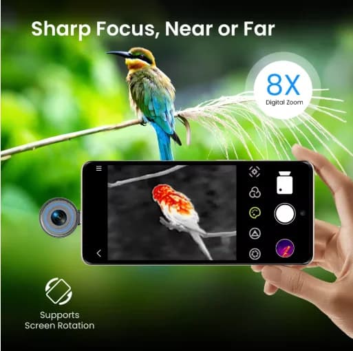 GTGUARD ClearView C210 Mobile Phone Thermal Imager Real-Time Thermal Imaging Android 10.0 8GB Screenshot Super-Resolution Mode