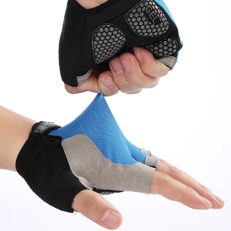 Guanti mezze dita antiscivolo unisex Guanti da ciclismo traspiranti Guanti da bici