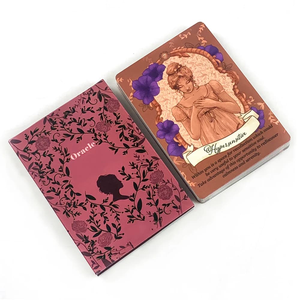 Nuove carte Oracle da 40 pezzi con illustrazioni vivaci, mazzi di carte Oracle con disegni mistici unici, perfetti per la divinazione, come regalo e per feste