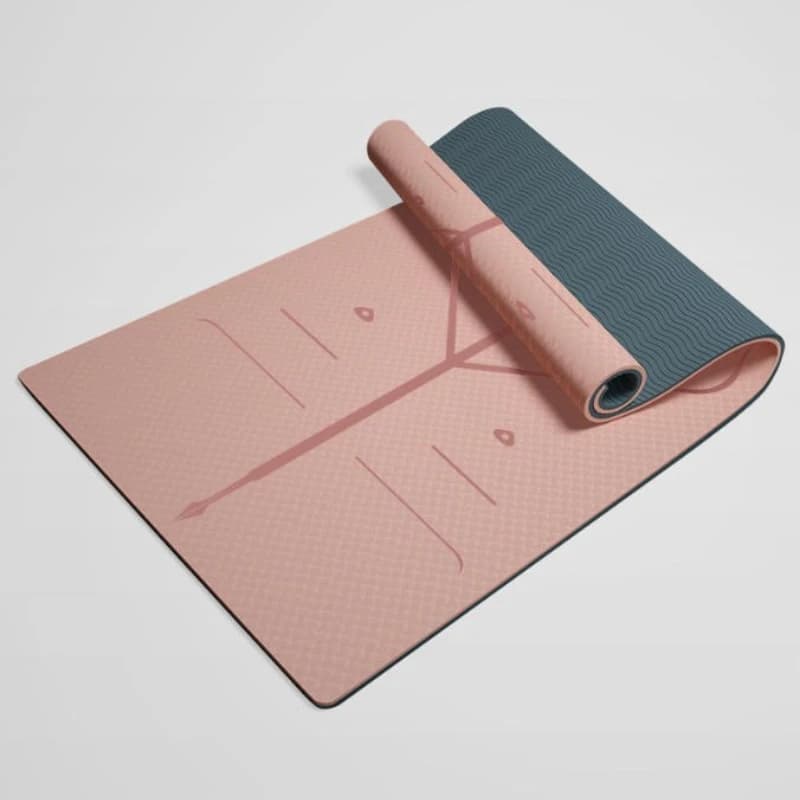 Wholesale Comfortable Exercise Mat TPE Yoga Mats with Transport Belt Durable Anti-slip Fitness Mat for Men and Women