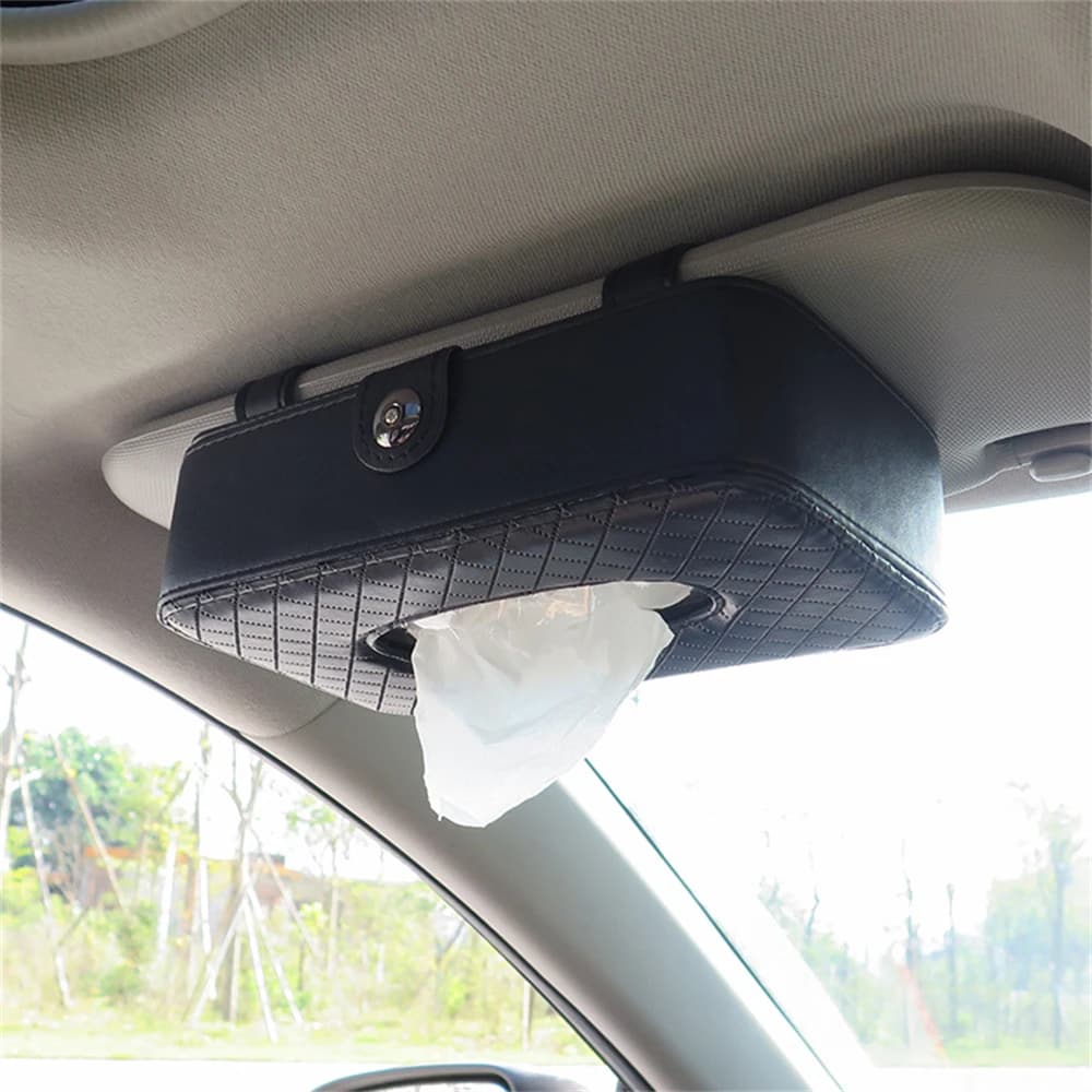 Universal box for car handkerchiefs, back seat napkins, headrest, paper case, car accessories, handkerchief bag