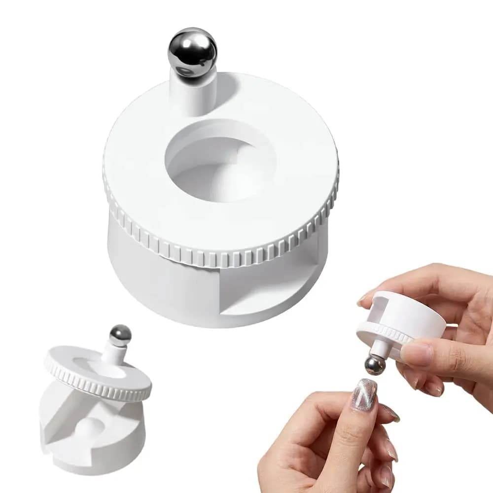 Rotating Cat Eye Nail Magnet 360 Degree Wide Light Glass Bead Effect Magnetic Tool for Gel Polish DIY Manicure Art Accessories