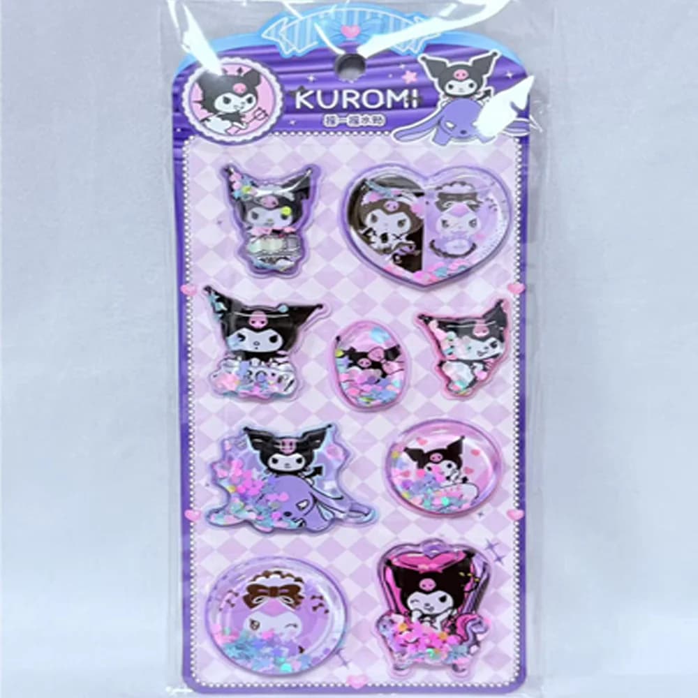 Adesivi 3D Anime Kawaii Sanrio per Decorazione Fai-da-Te di Quaderni, Album, Diari e Manuali, per Studenti e Bambini