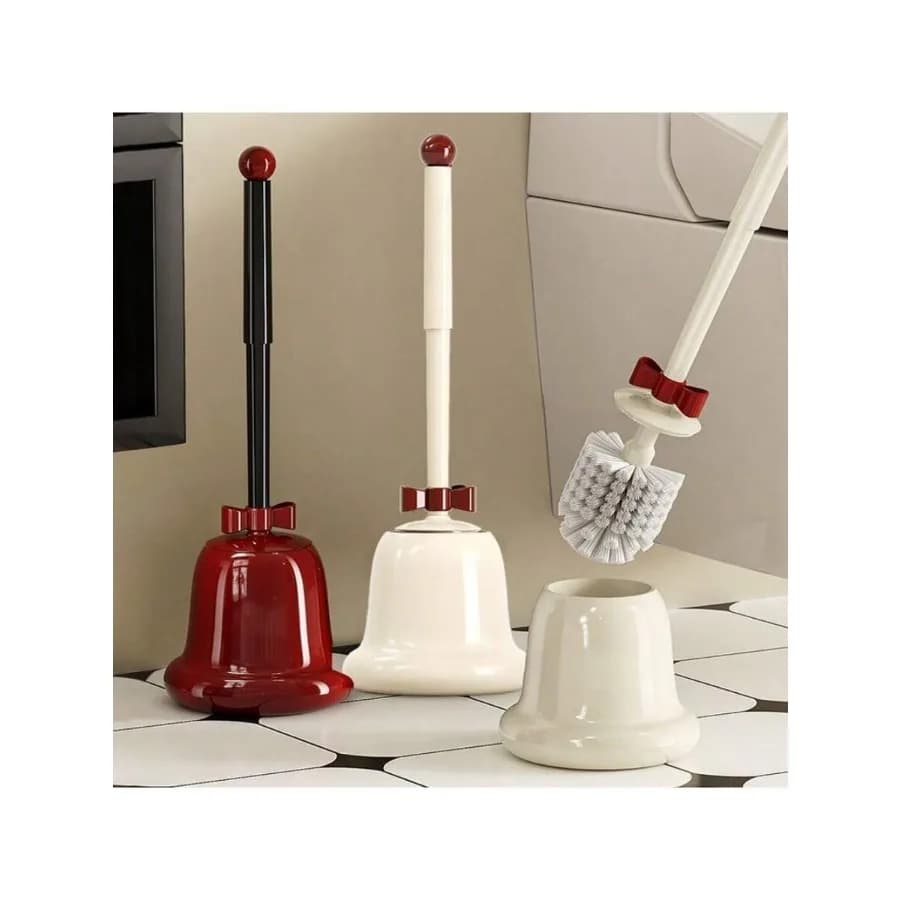 Scopino per WC con manico lungo da bagno Spazzola per uso domestico a forma di campana Set di spazzole per la pulizia delle macchie cieche da bagno montate a parete non perforate